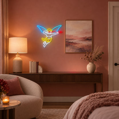 Cupid's Bow and Arrow LED Neon Sign Arrow Through Heart Design - Shineneon