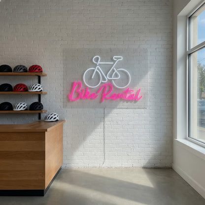 Bike Rental LED Neon Sign Dimmable Wall Light - Shineneon
