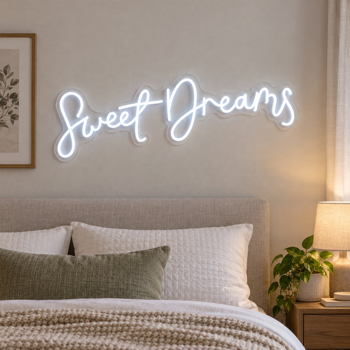 Sweet Dreams LED Neon Sign Elegant Two Word Script - Shineneon