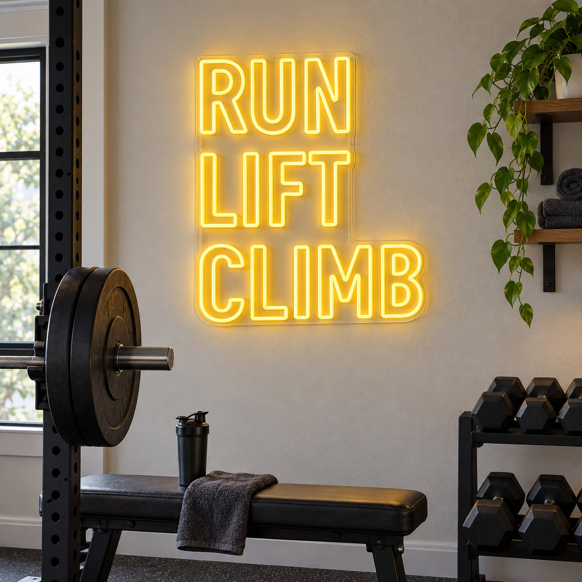 Run Lift Climb Gym LED Neon Sign for Storefront Wall Neon Signs - Shineneon