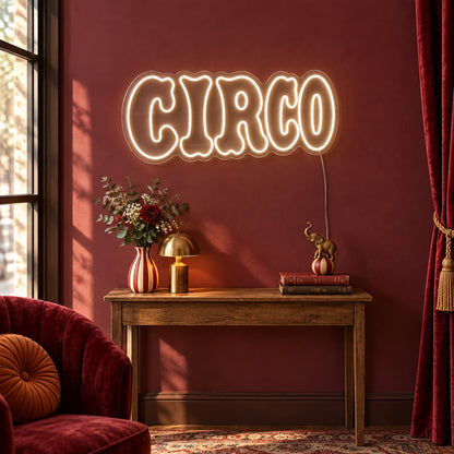 Circo Portuguese Circus LED Neon Sign, Dimmable Wall Light - Shineneon