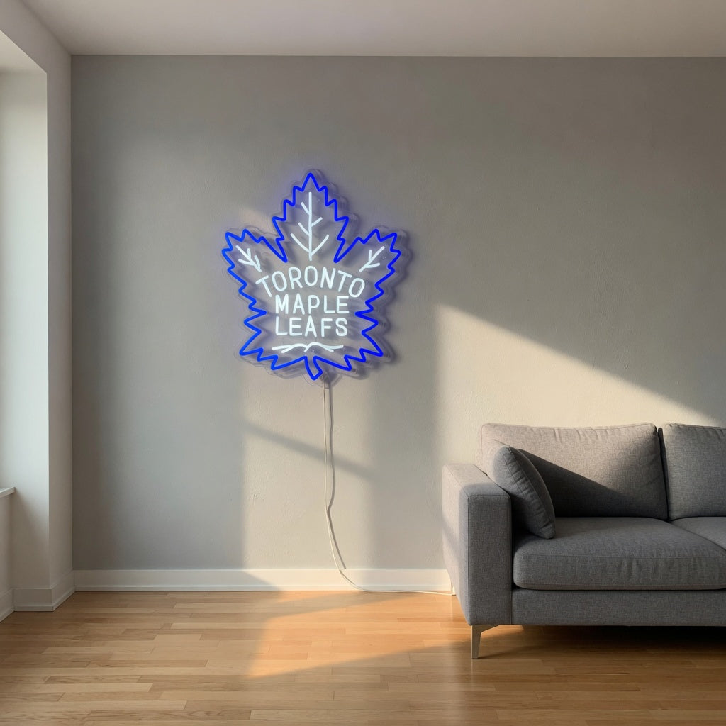Toronto Maple Leafs LED Neon Sign for Man Cave Dimmable Wall Decor - Shineneon