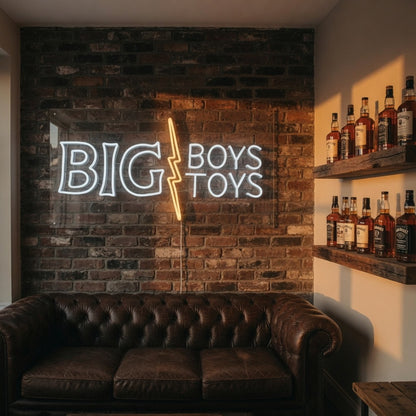 Big Boys Toys LED Neon Sign for Man Cave Dimmable Wall Decor - Shineneon