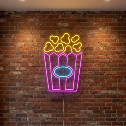 Popcorn LED Neon Sign Overflow Bucket Design - Shineneon