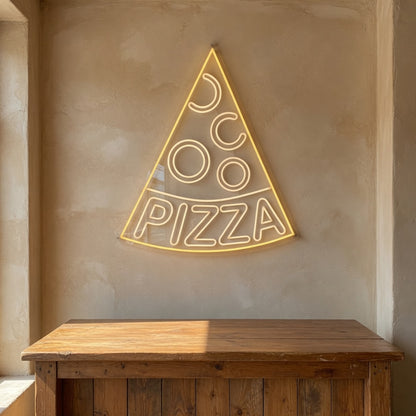 Pizza Slice LED Neon Sign Pepperoni Slice Outline - Shineneon