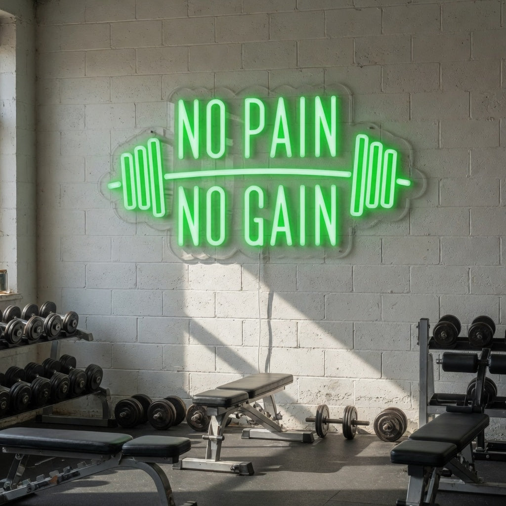 No Pain No Gain LED Neon Sign for Storefront - Shineneon