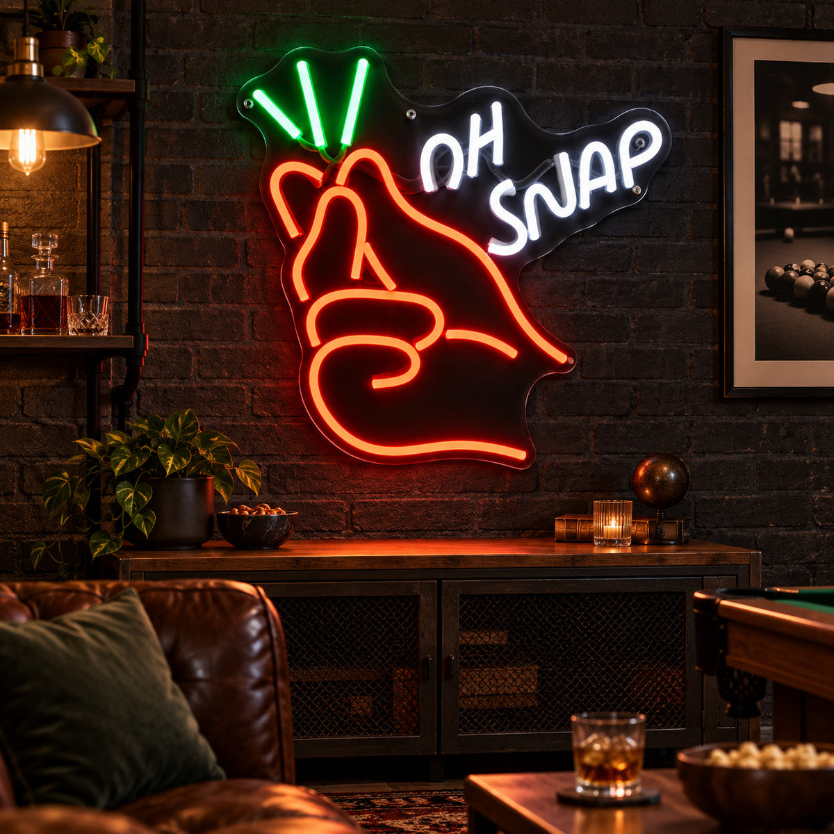 Ohsnapfingerneonsignr239 LED Neon Sign - Shineneon