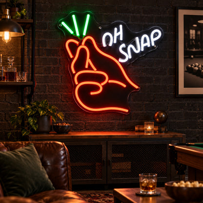 Ohsnapfingerneonsignr239 LED Neon Sign - Shineneon