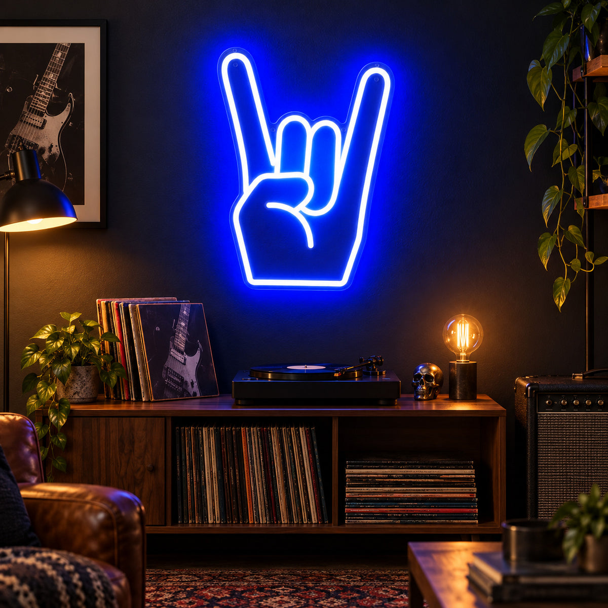 Rock On Emoji LED Neon Sign - Shineneon