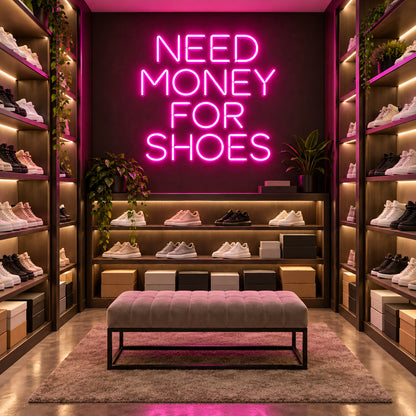 Need Money For Shoes LED Neon Sign Wall Neon Signs - Shineneon