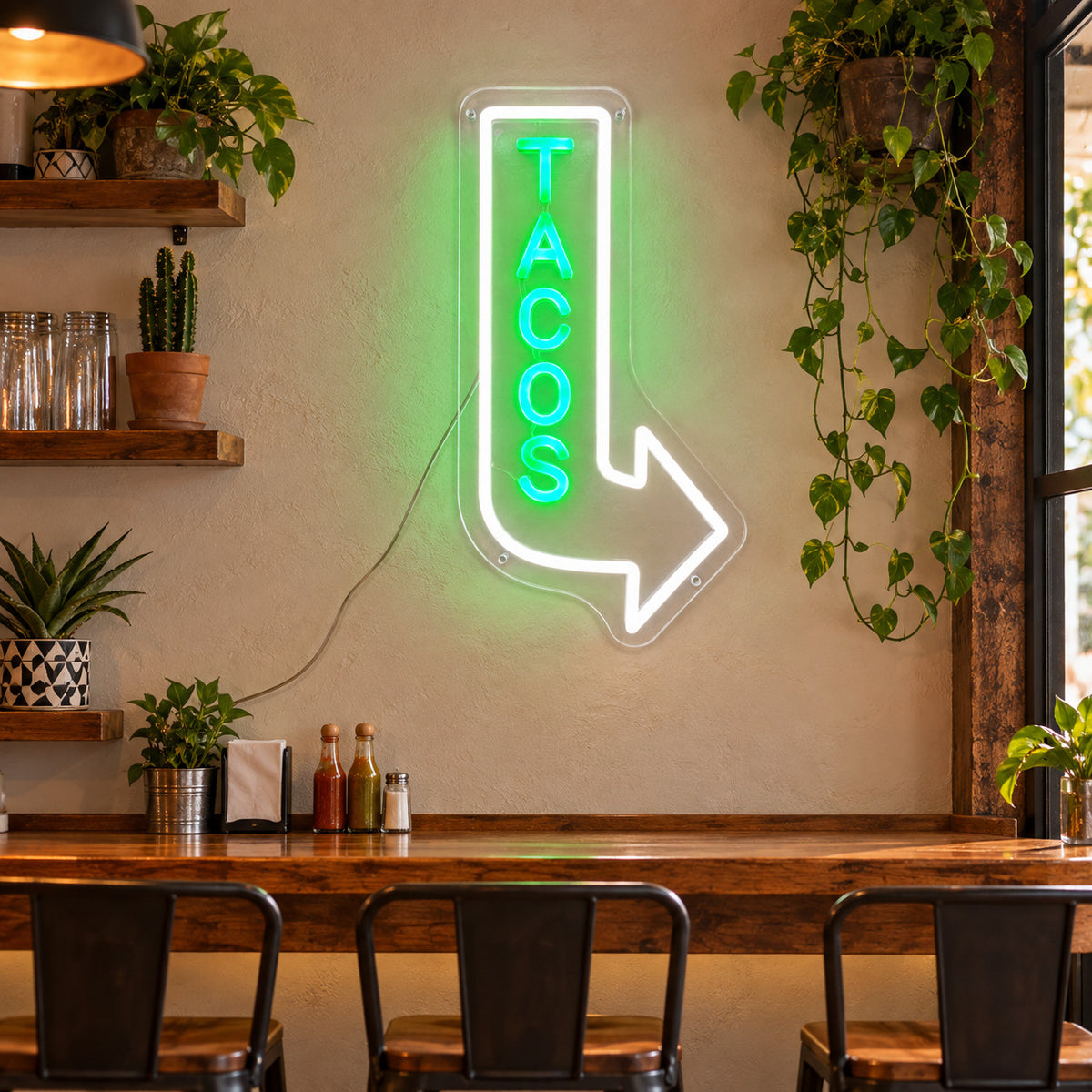 Tacos Arrow LED Neon Sign - Shineneon