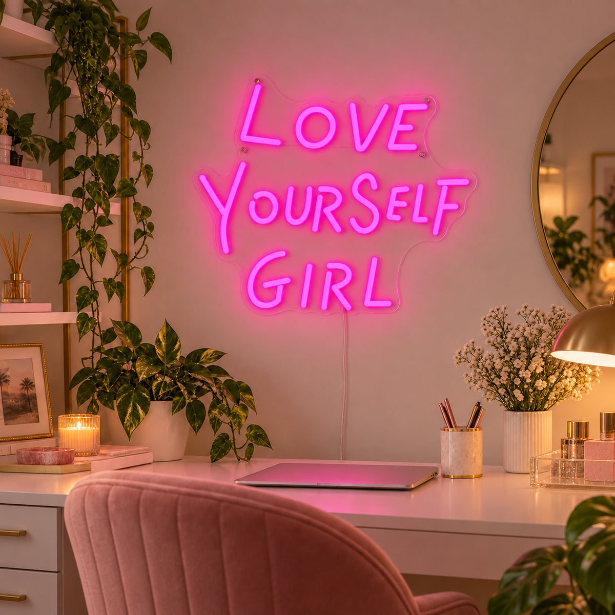 Love Yourself Girl LED Neon Sign - Shineneon