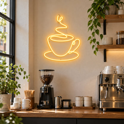 Steaming Coffee Cup LED Neon Sign Wall Neon Signs - Shineneon