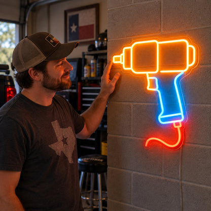 Pneumatic Wrench LED Neon Sign Wall Neon Signs - Human Interaction