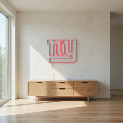 New York Giants Neon Light - Installation Scene