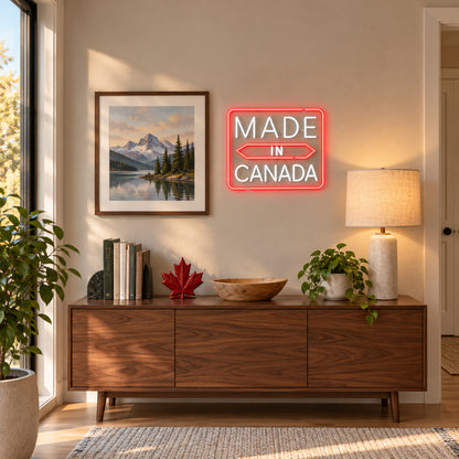Made in Canada LED Neon Sign Dimmable Wall Light - Installation Scene