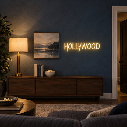 HOLLYWOOD LED Neon Sign - Installation Scene