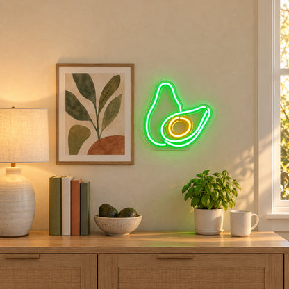 Avocado Neon Sign - Installation Scene