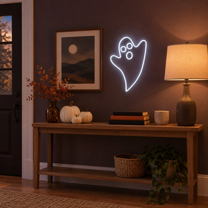 Ghost LED Neon Sign Dimmable Wall Light - Installation Scene