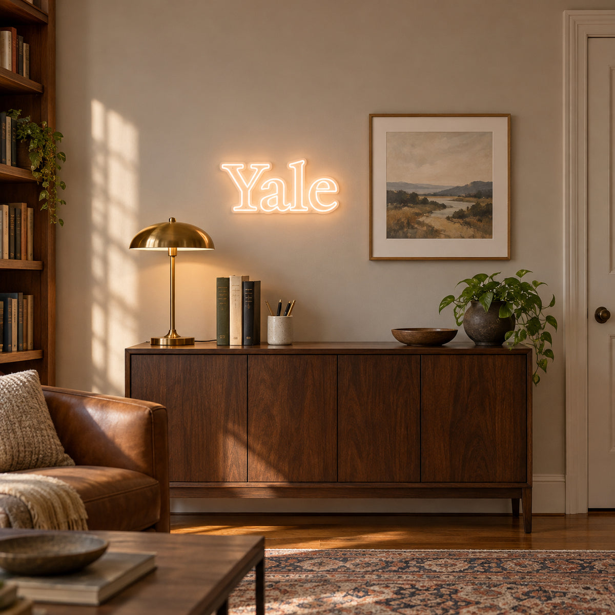 Yale University Neon Sign - Installation Scene
