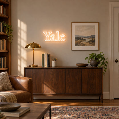 Yale University Neon Sign - Installation Scene