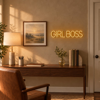 GIRLBOSS Neon Sign - Installation Scene