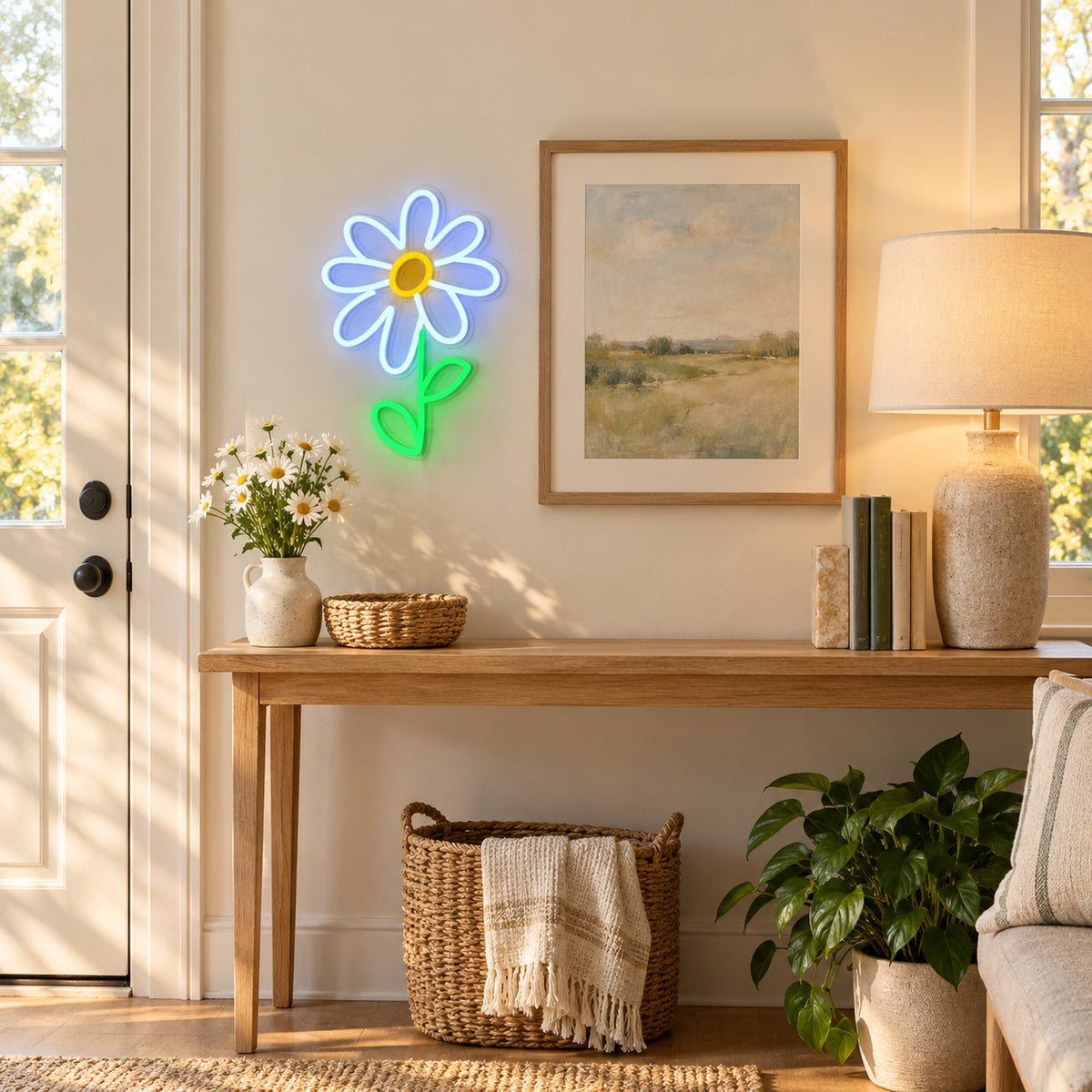 Daisy Neon Sign - Installation Scene