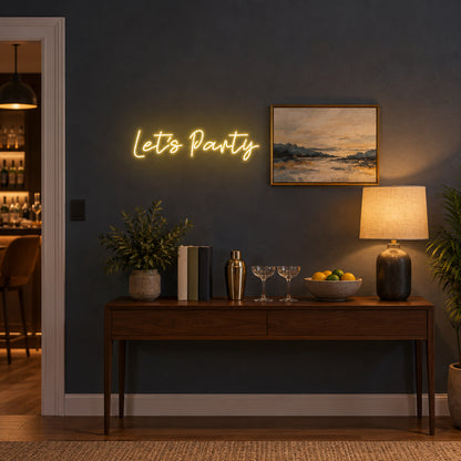 Let’s Party LED Neon Light - Installation Scene