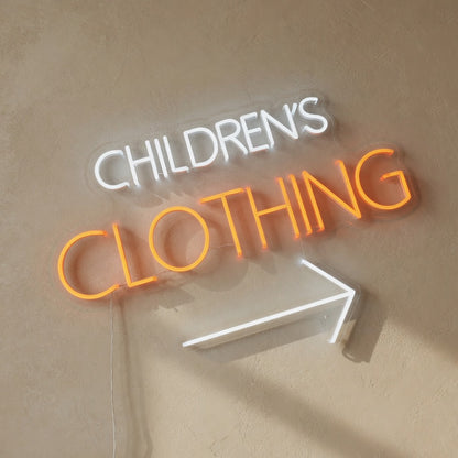 Children's Clothing Arrow LED Neon Sign - Shineneon