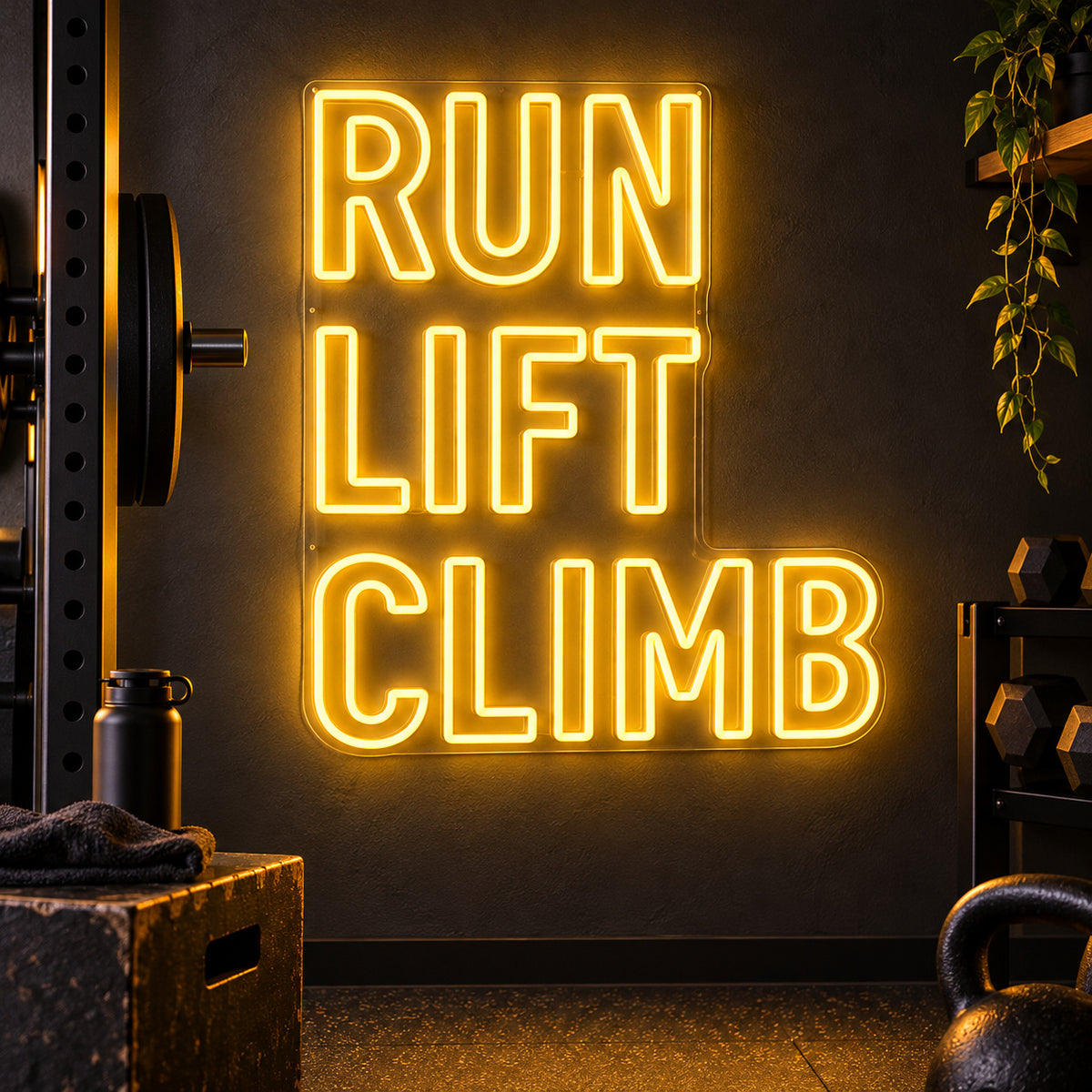 Run Lift Climb Gym LED Neon Sign for Storefront Wall Neon Signs - Shineneon
