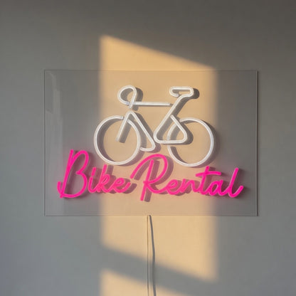 Bike Rental LED Neon Sign Dimmable Wall Light - Shineneon