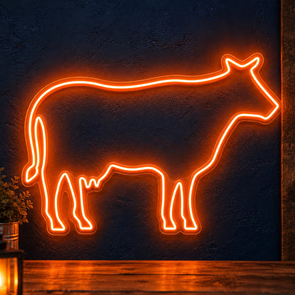 Cow LED Neon Sign Standing Cow Outline - Shineneon