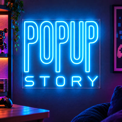 Pop Up Story LED Neon Sign Dimmable Wall Light Wall Neon Signs - Shineneon