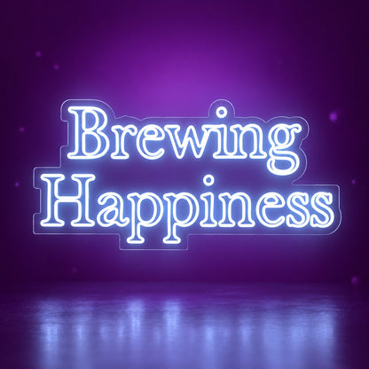 Brewing Happiness LED Neon Sign Dimmable Wall Light - Shineneon