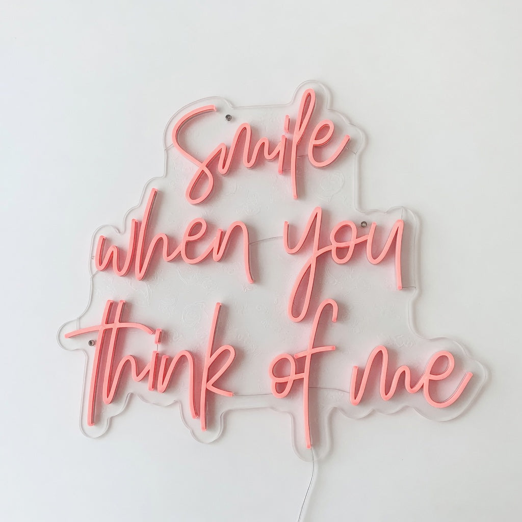 Smile When You Think of Me LED Neon Sign - Shineneon