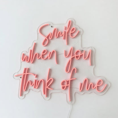 Smile When You Think of Me LED Neon Sign - Shineneon