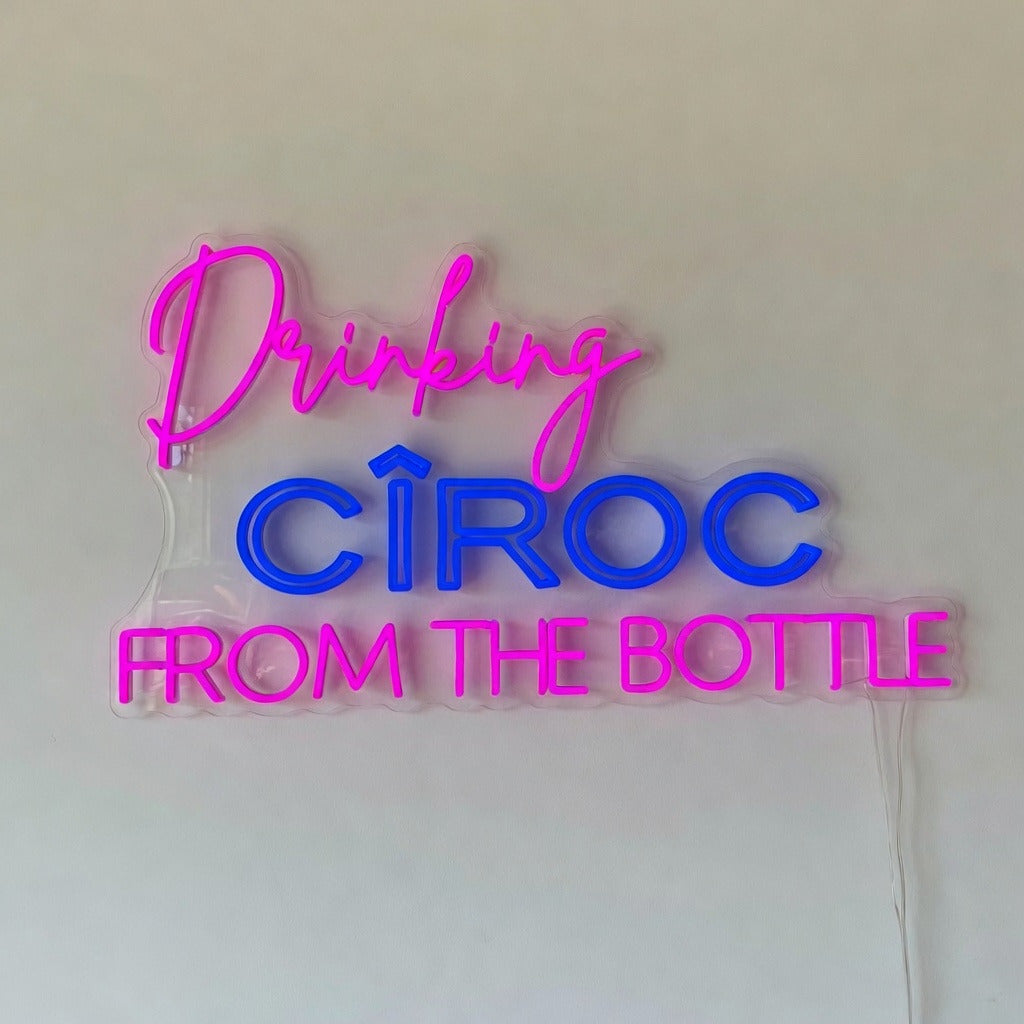 Drinking Ciroc From The Bottle LED Neon Sign - Shineneon