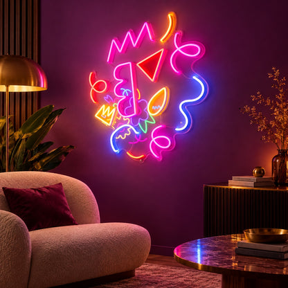Colorful Abstract LED Neon Sign Dimmable Wall Light Wall Neon Signs - Shineneon