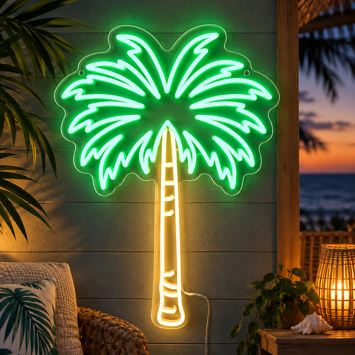 Palm Tree LED Neon Sign for Man Cave Wall Decor - Shineneon