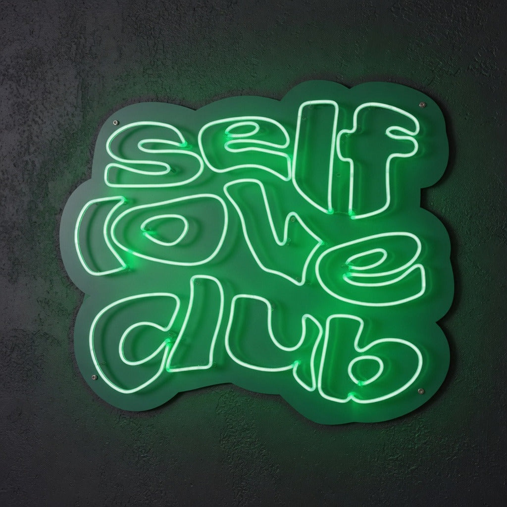 Self Love Club LED Neon Sign Retro Groove Backdrop - Shineneon