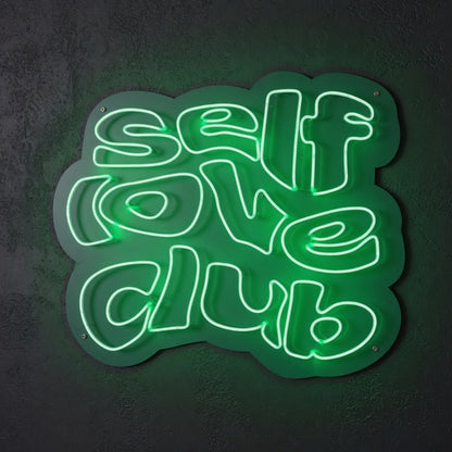 Self Love Club LED Neon Sign Retro Groove Backdrop - Shineneon