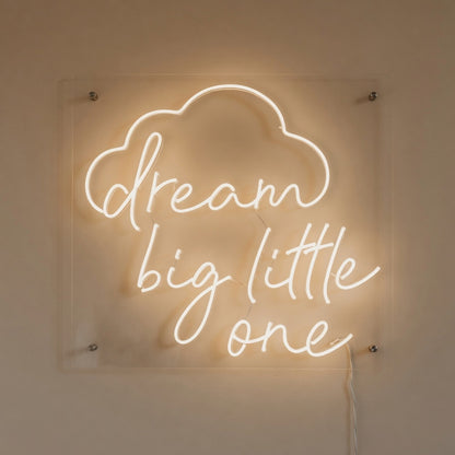 Dream Big Little One LED Neon Sign for Kids Room Dimmable Wall Decor - Shineneon
