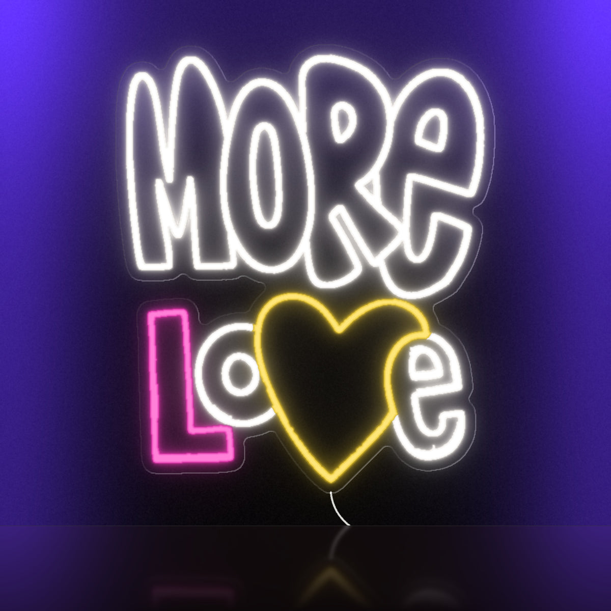 More Love LED Neon Sign, Dimmable Wall Light - Shineneon