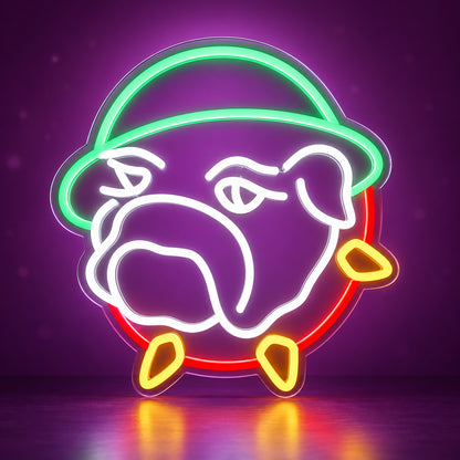 Bulldog LED Neon Sign Dimmable Wall Light - Shineneon