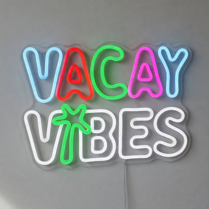 Vacay Vibes LED Neon Sign Dimmable Wall Light - Shineneon