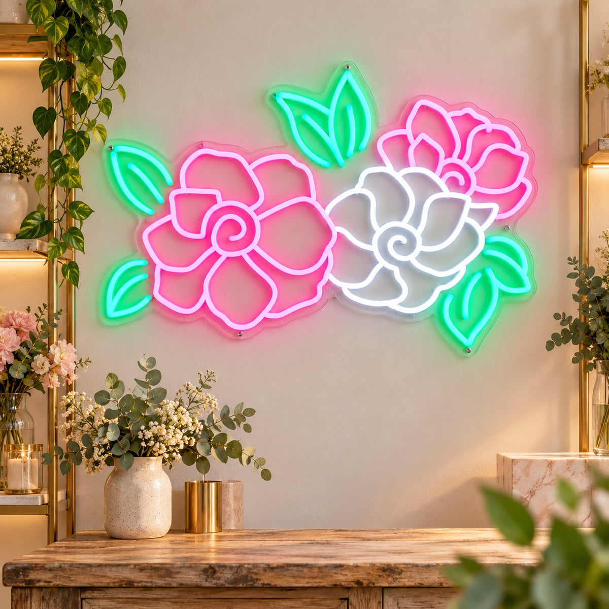 Flowers LED Neon Sign Dimmable Wall Light - Shineneon