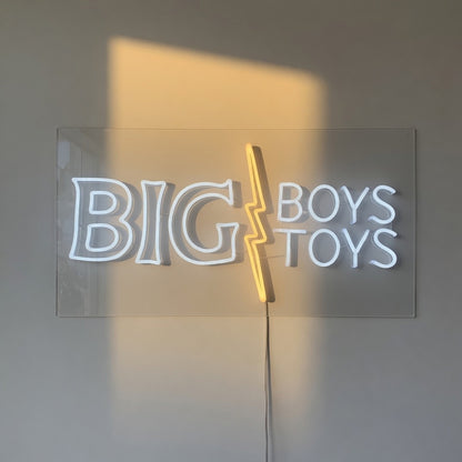 Big Boys Toys LED Neon Sign for Man Cave Dimmable Wall Decor - Shineneon