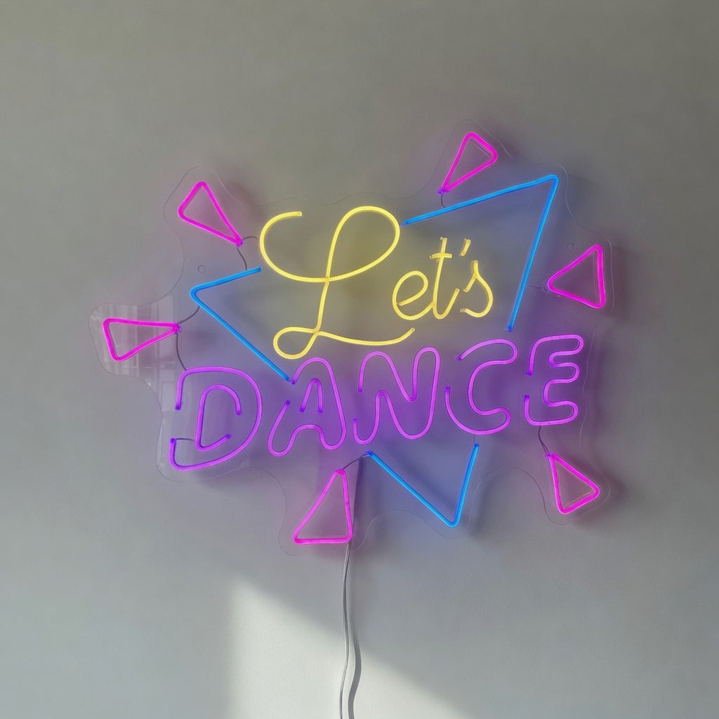 Let's Dance LED Neon Sign Disco Sparkle Design - Shineneon
