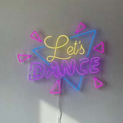 Let's Dance LED Neon Sign Disco Sparkle Design - Shineneon