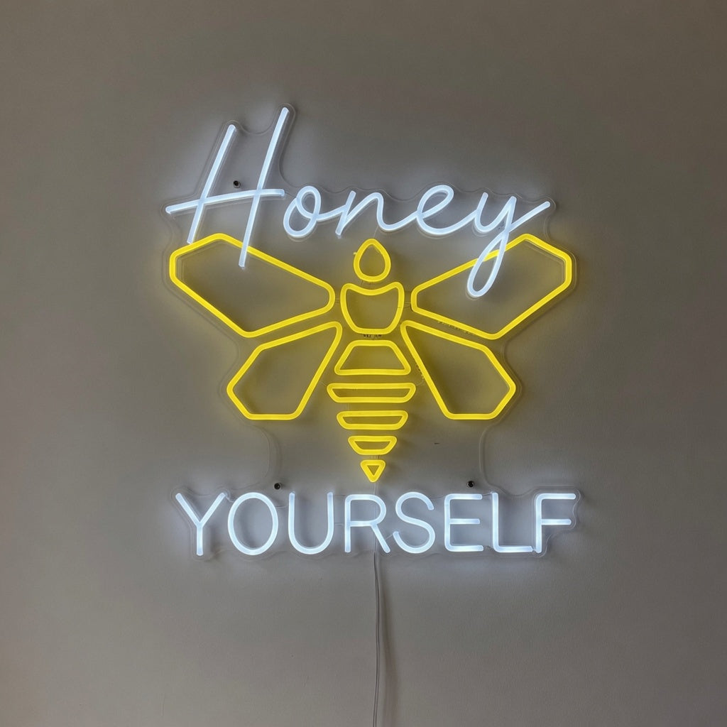 Honey Bee Yourself LED Neon Sign Dimmable Wall Light - Shineneon